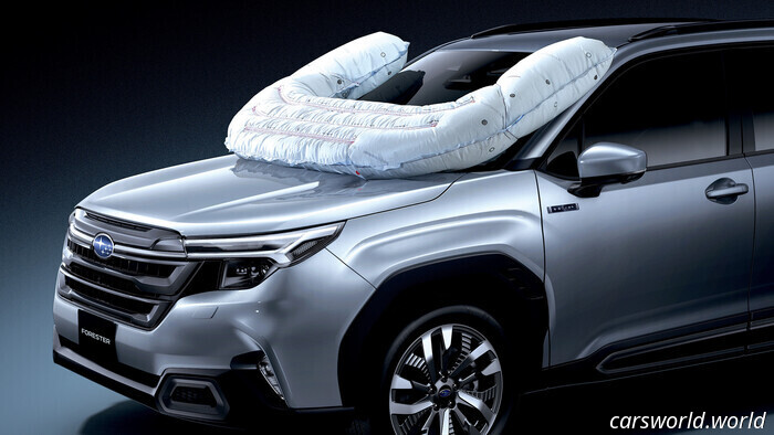El Nuevo Airbag Subaru Atrapa A Los Ciclistas Antes Que El Parabrisas | Carscoops